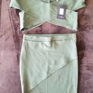 Crop top and skirt set